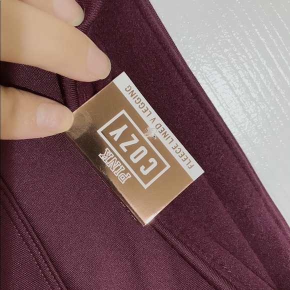 π Victoriaβs Secret PINK COZY Fleece Lined V Legging High Waist - Picture 9 of 9